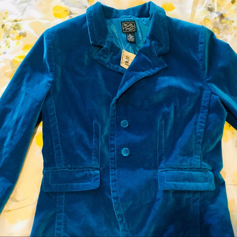 Lucky Blue Velvet Blazer